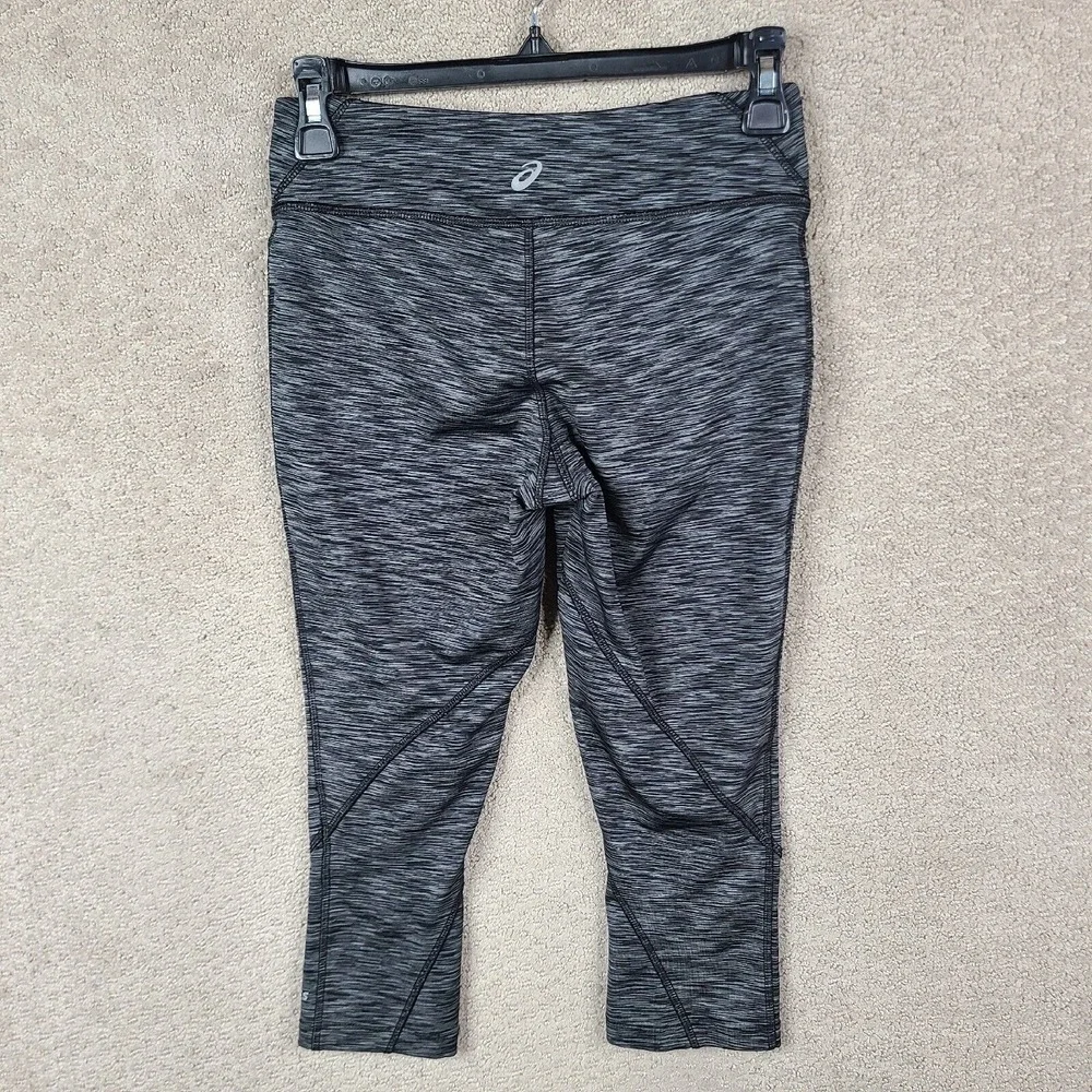 Asics Leggings Women's XS Gray Capri Pull‎ On Yoga Pants Stretch